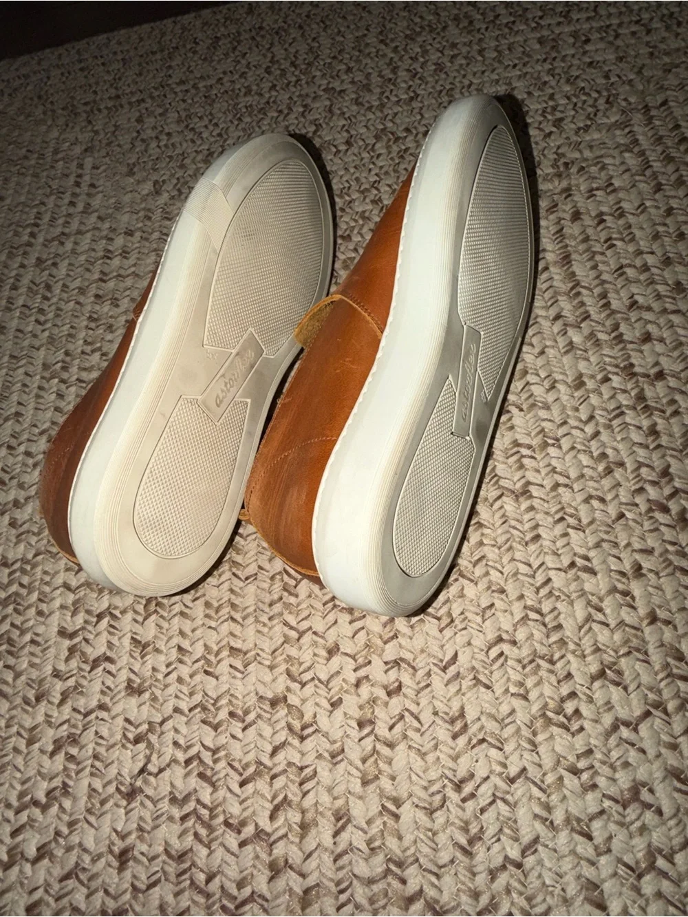 Huckberry Astorflex Wakeflex Patnoflex Casual Tan Leather Slip On Shoe Size 42 9